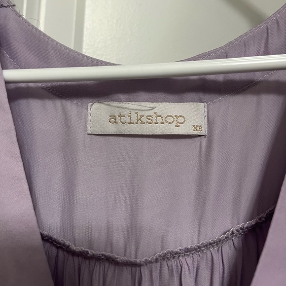 Atikshop Flowy Lilac Mini Day Dress - Picture 5 of 5